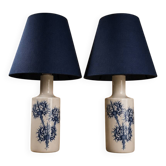 Pair of Royal Copenhagen porcelain lamps