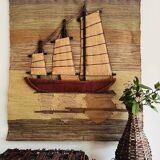 Embossed wall tapestry