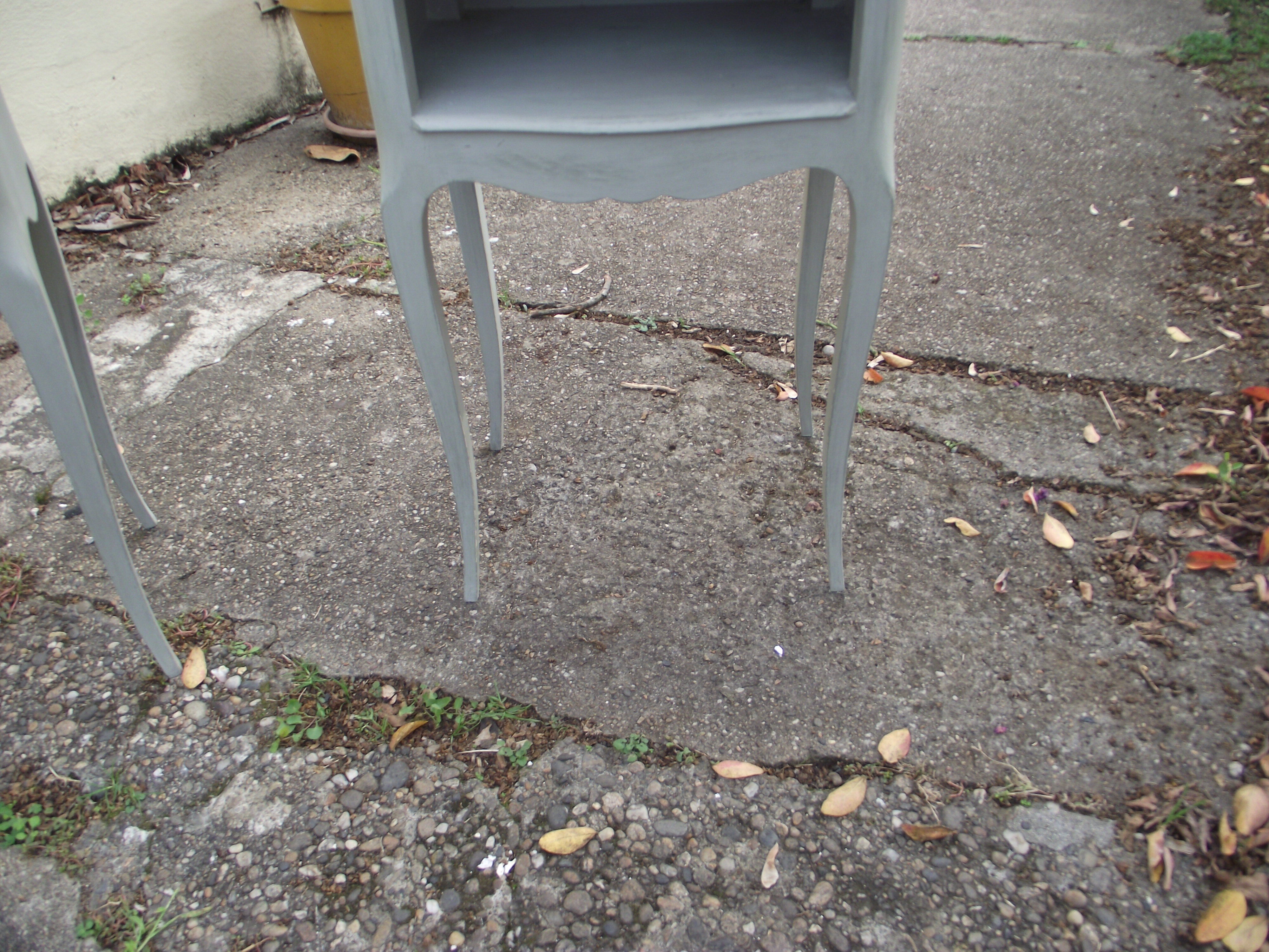 Pair of painted louis xv style bedside tables