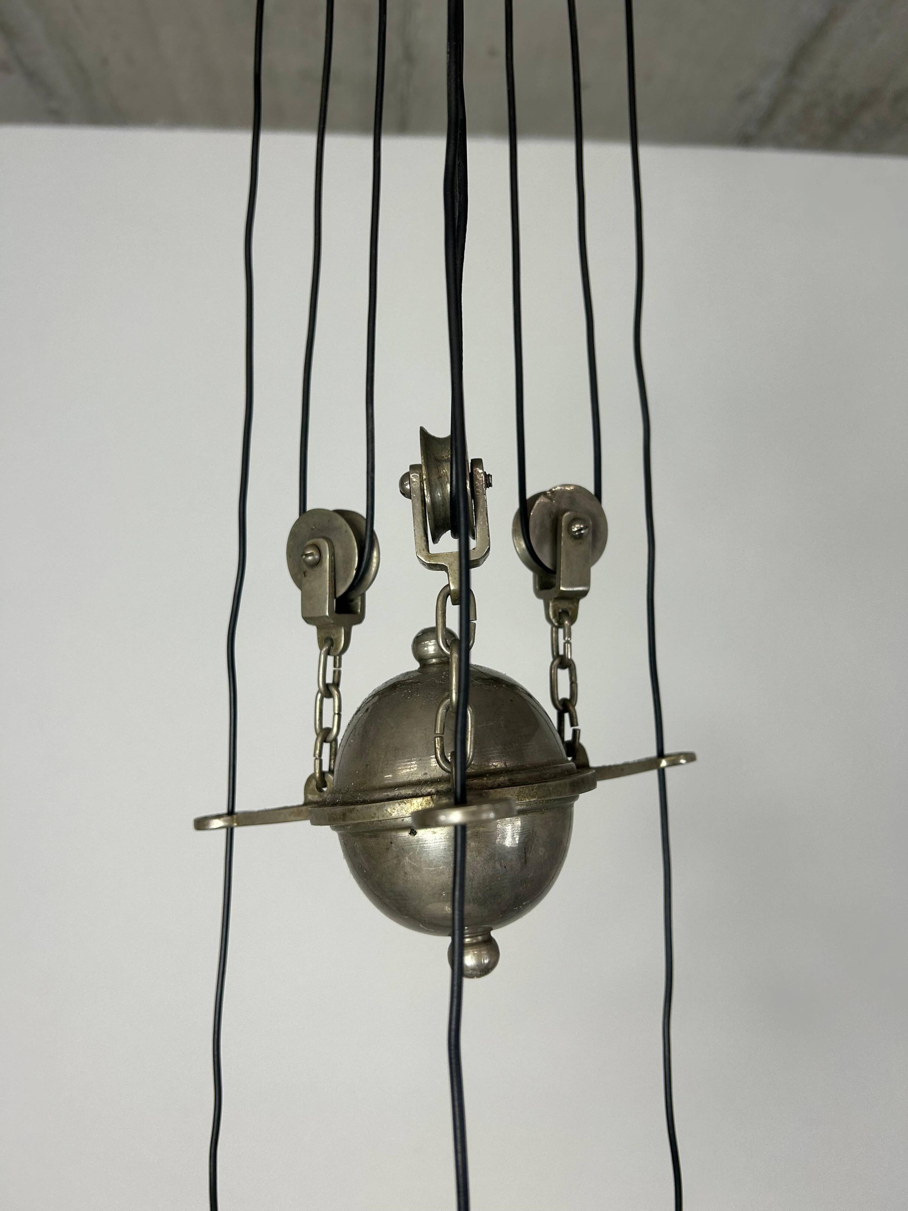 Lampe suspendue réglable art déco