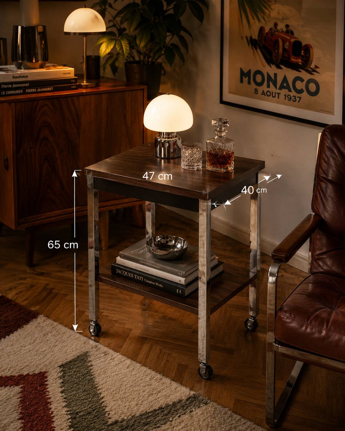 Vintage 70s retro chrome ant table