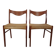Set of Teak and Paper Cord Dining Chairs by Ejner Larsen for Glyngøre Stolefabrik, 1960s