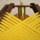 Yellow woven lamp to install