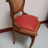 Office armchair Louis XV style red leather