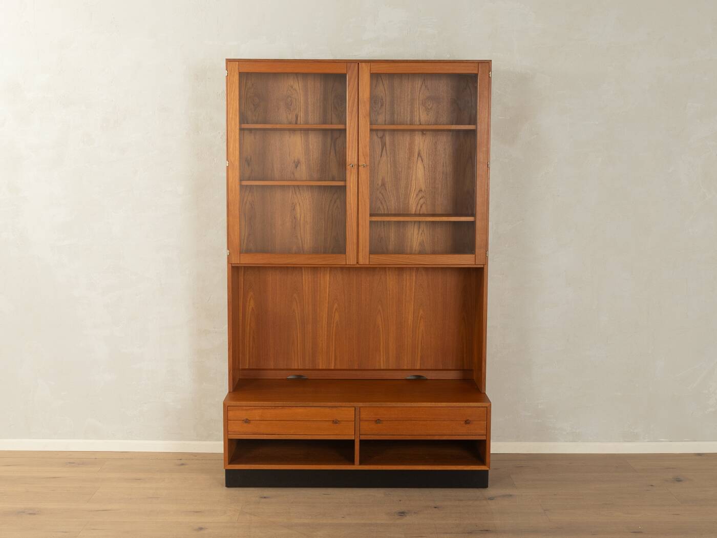 Classic two-piece display cabinet by Poul Hundevad, 1960s