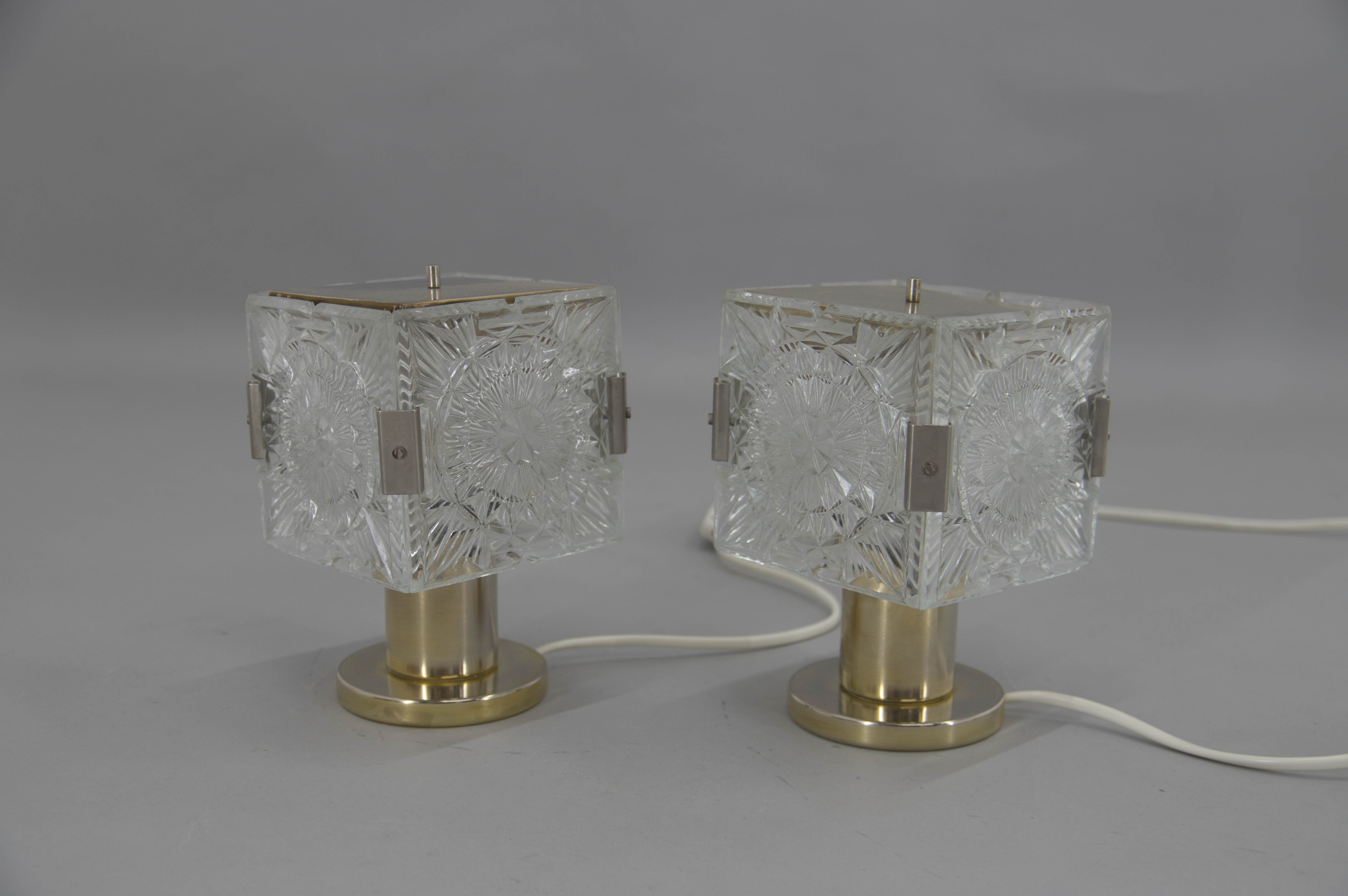 Set of two table lamps by Kamenicky Senov 1970s