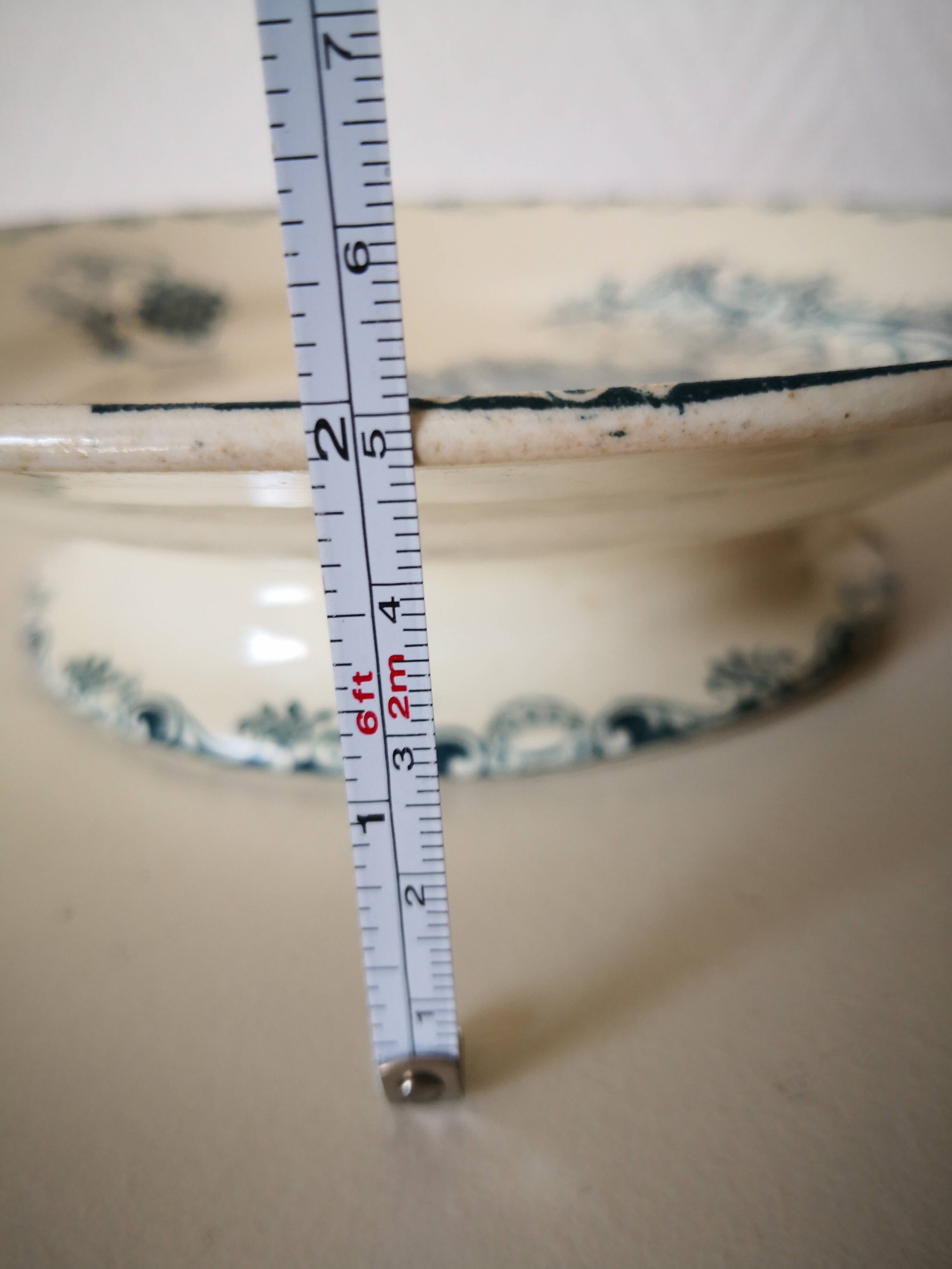 fruit bowl, iron earth, Clairefontaine, white and green château collection