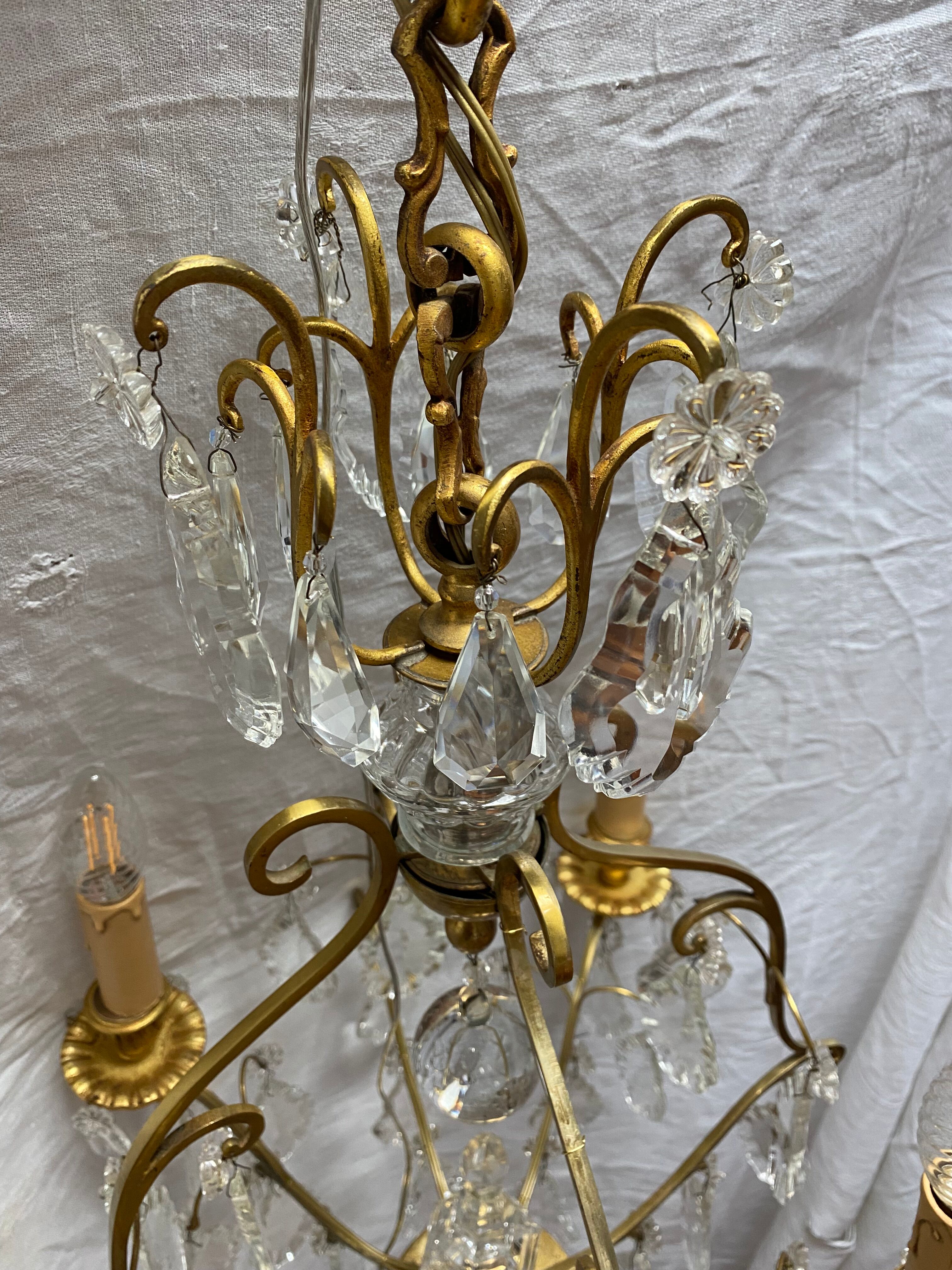 Bronze chandelier mid-twentieth century.