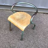 Paire de chaises enfants de bureau ancien