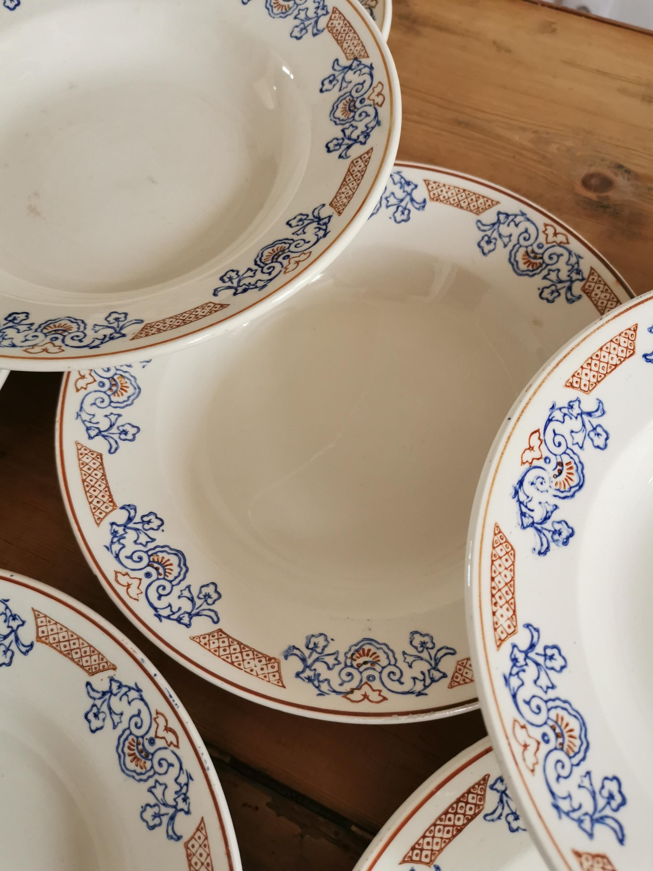 Set de 8 assiette Longwy vintage