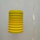 Pop Art Yellow Louvered Cylinder Pendant Lamp, Scandinavia, circa 1970