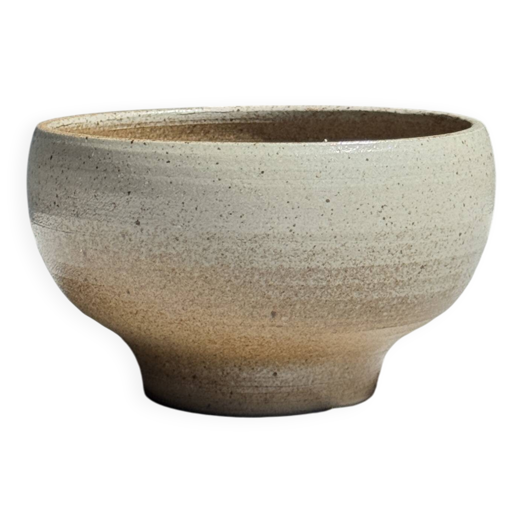 A small speckled grey stoneware bowl D13.5 H8