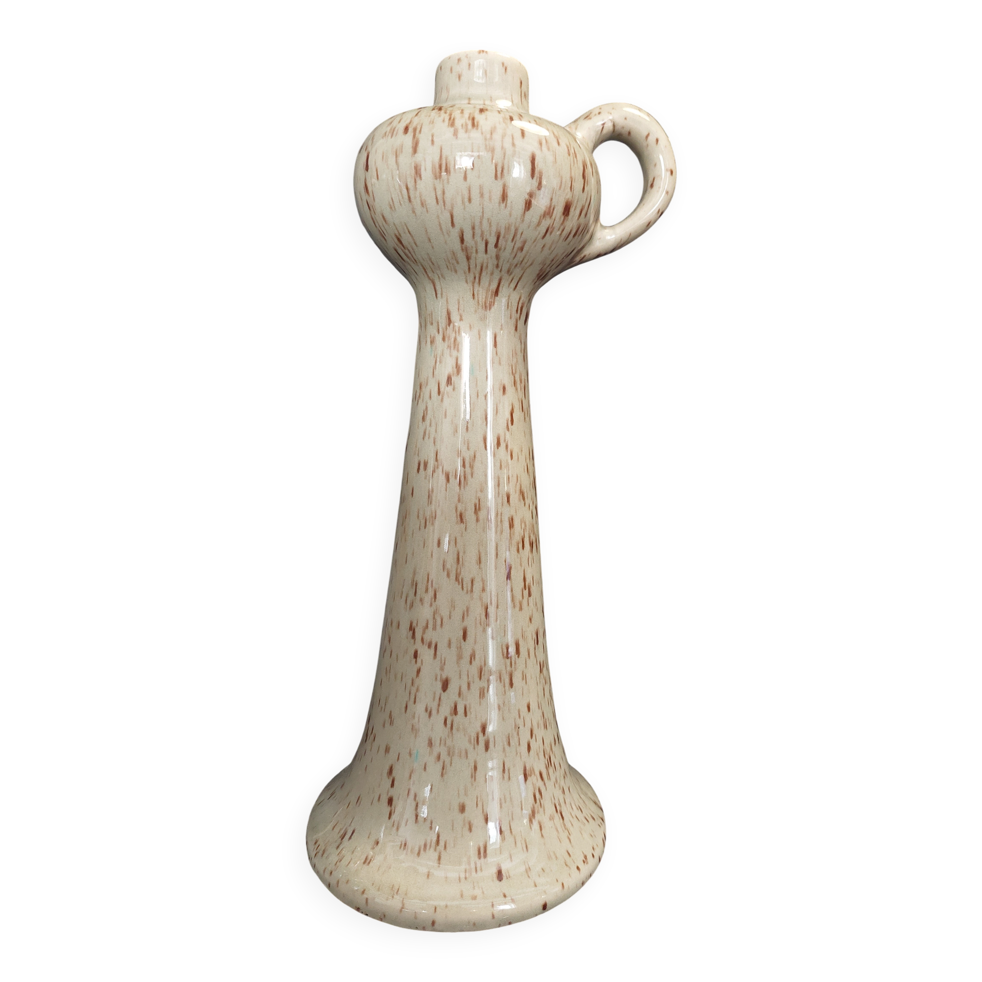 Speckled ceramic soliflore vase, 20th century ceramic.