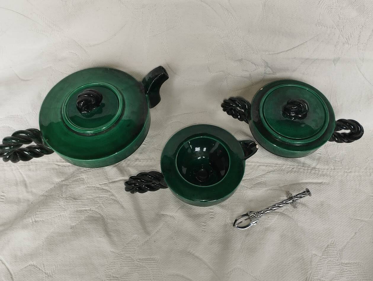 Vallauris green tea set – 1960s
