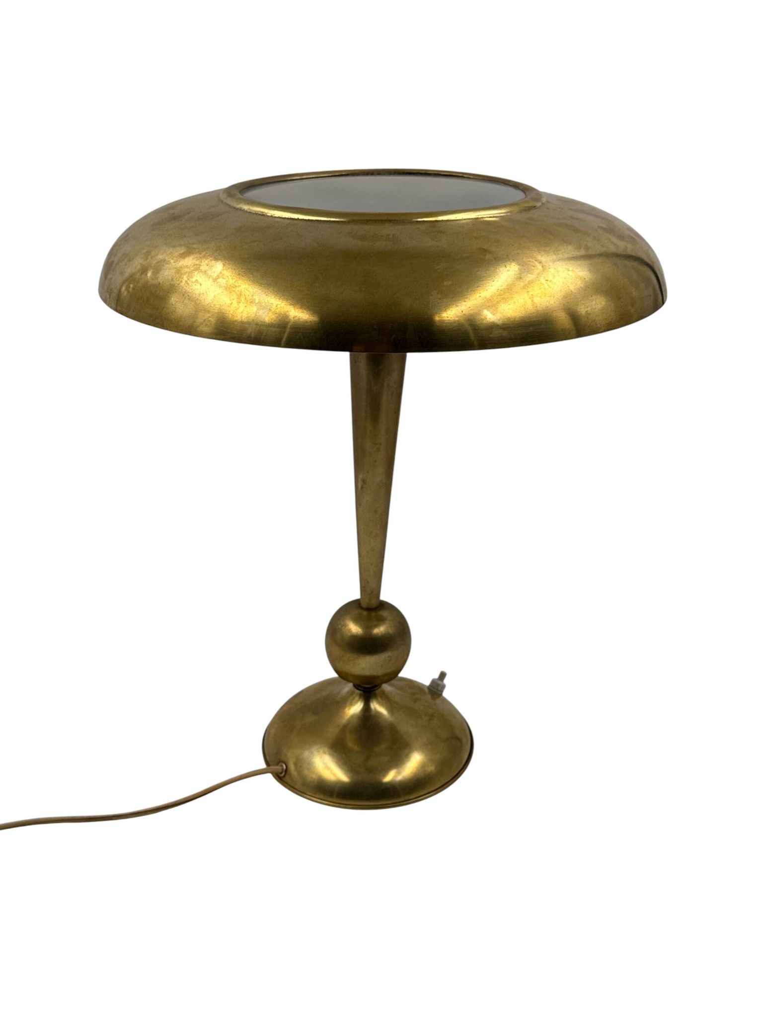 Oscar Torlasco, mod. 143 brass table / desk lamp, Prod. Lumi, Italy 1950s