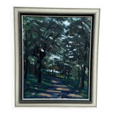 Huile sur toile suédoise – Route forestière III – Ingvar Walterström