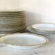 Set 12 plates and 3 dishes porcelain of Sologne