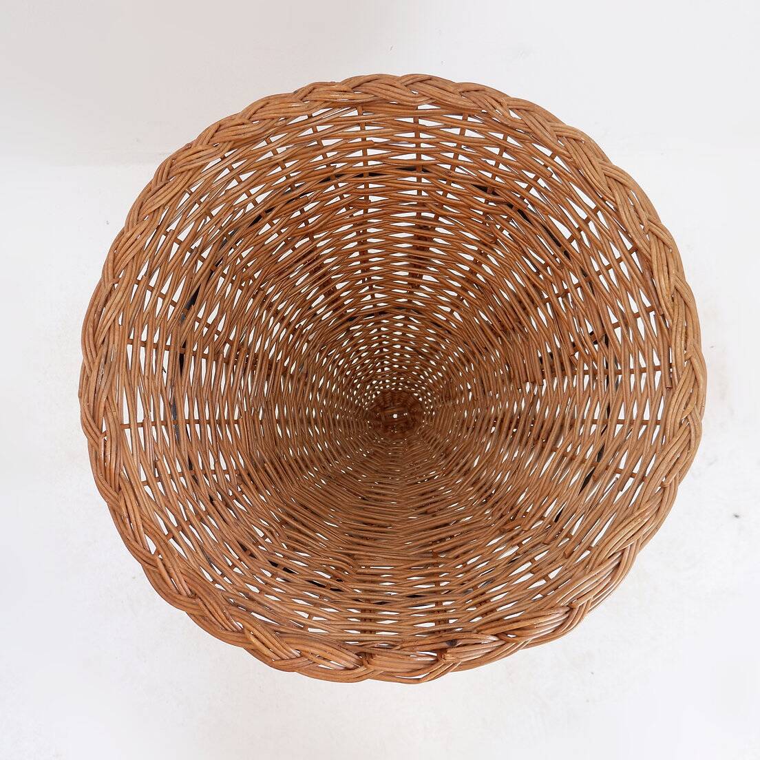 Panier en métal et osier, 1960