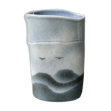 Virebent porcelain vase, Claire Debril reed model