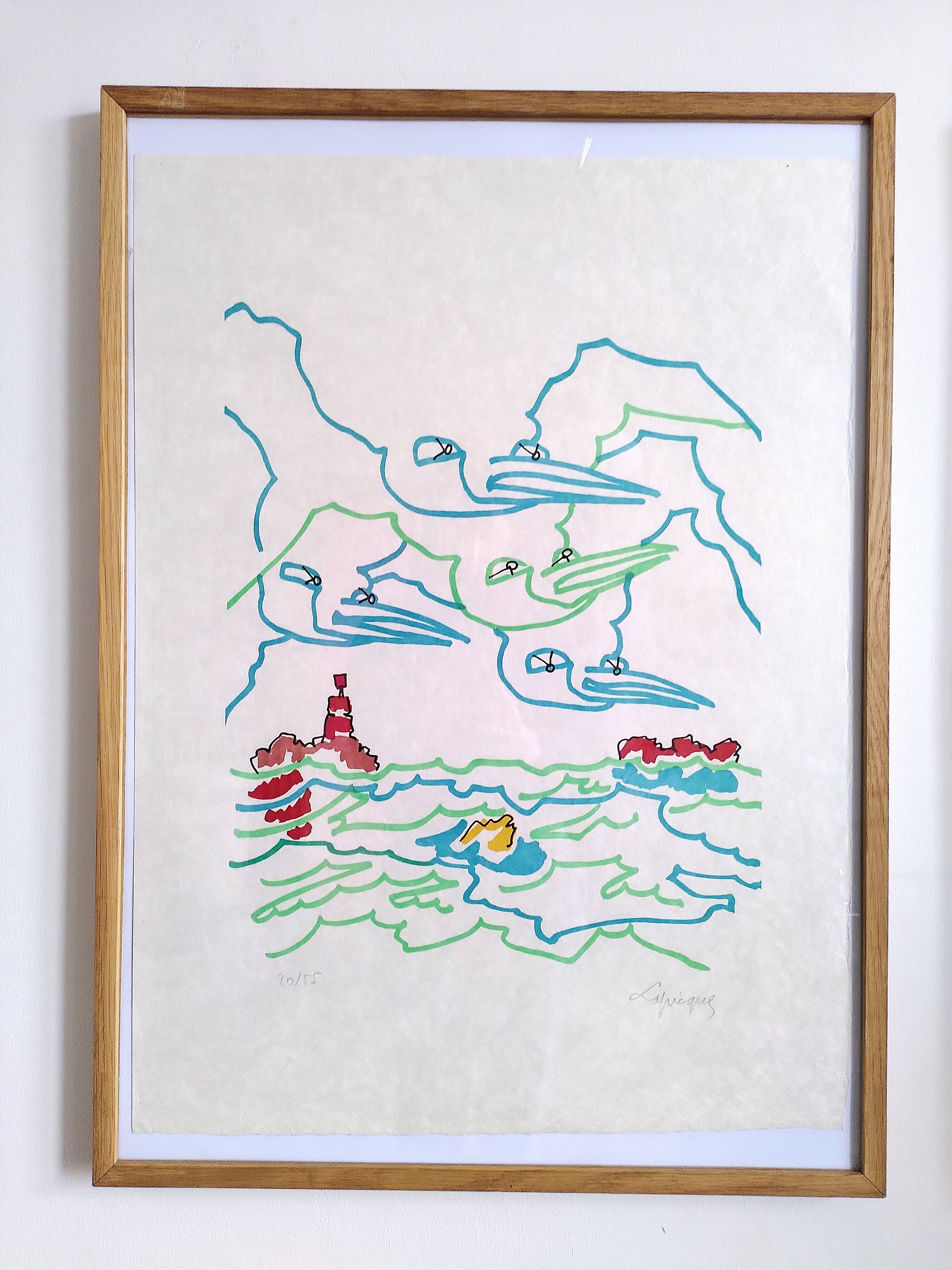 Lot of two Charles Lapicque lithographs