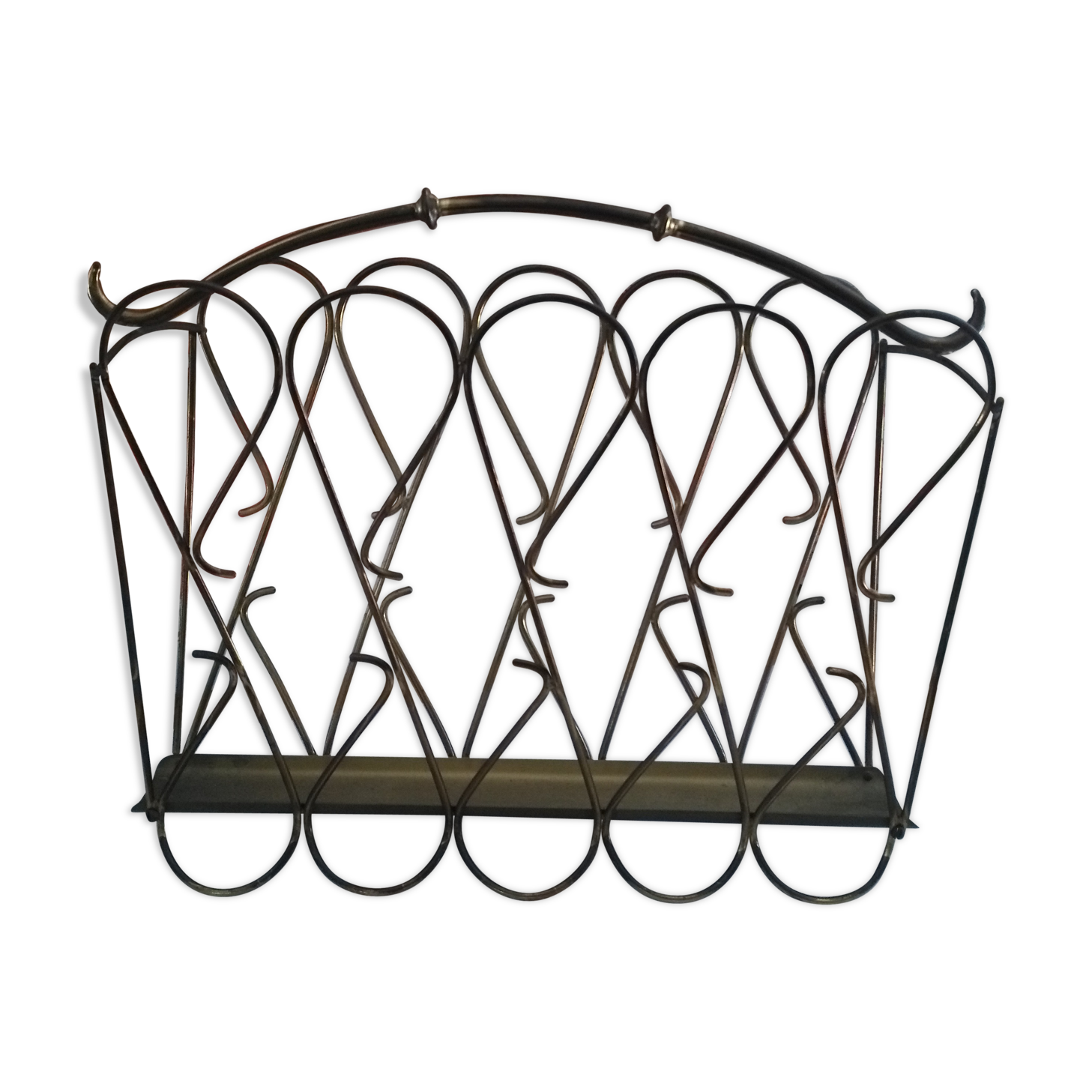 Brass magazine holder, 1950s