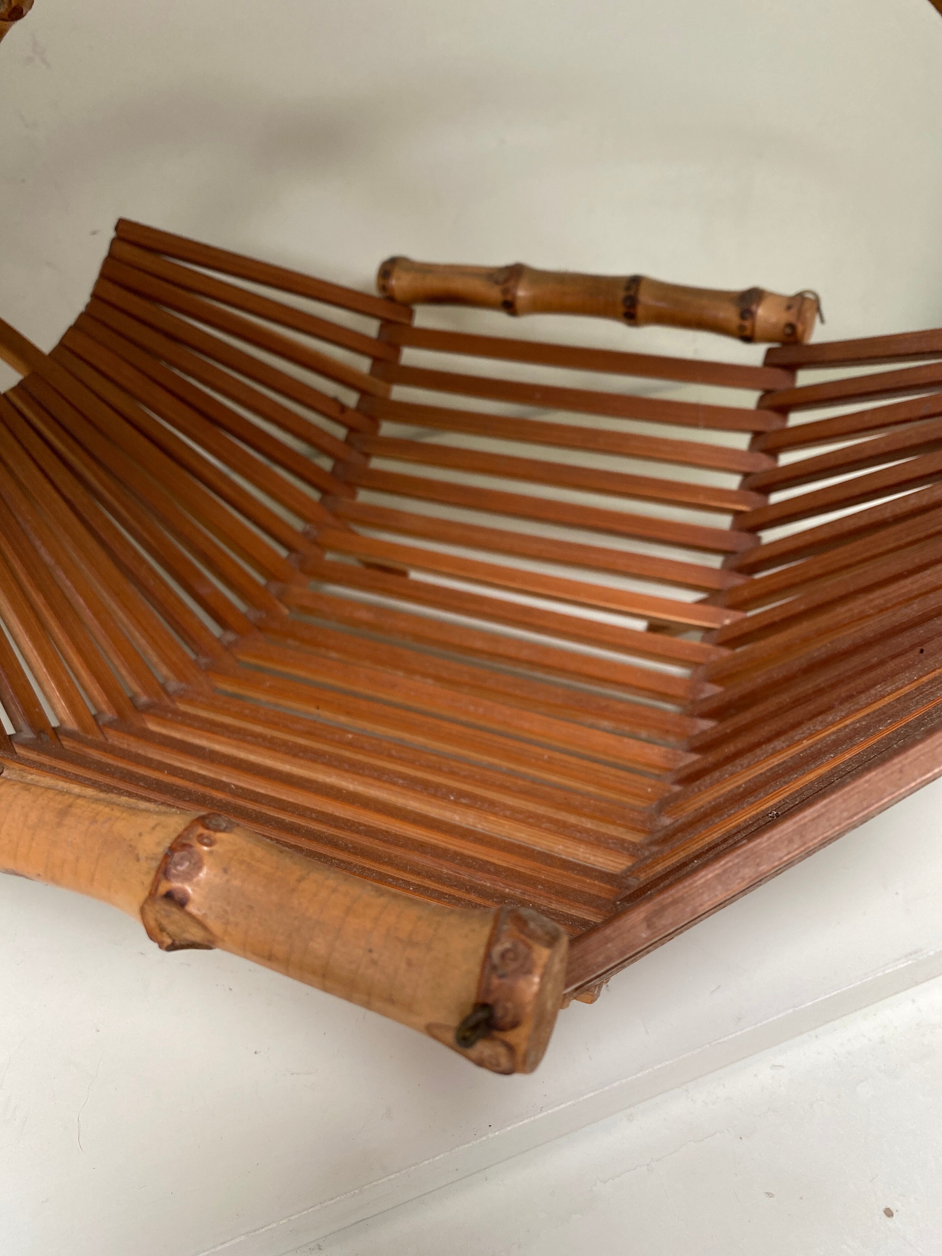 Vintage rattan basket