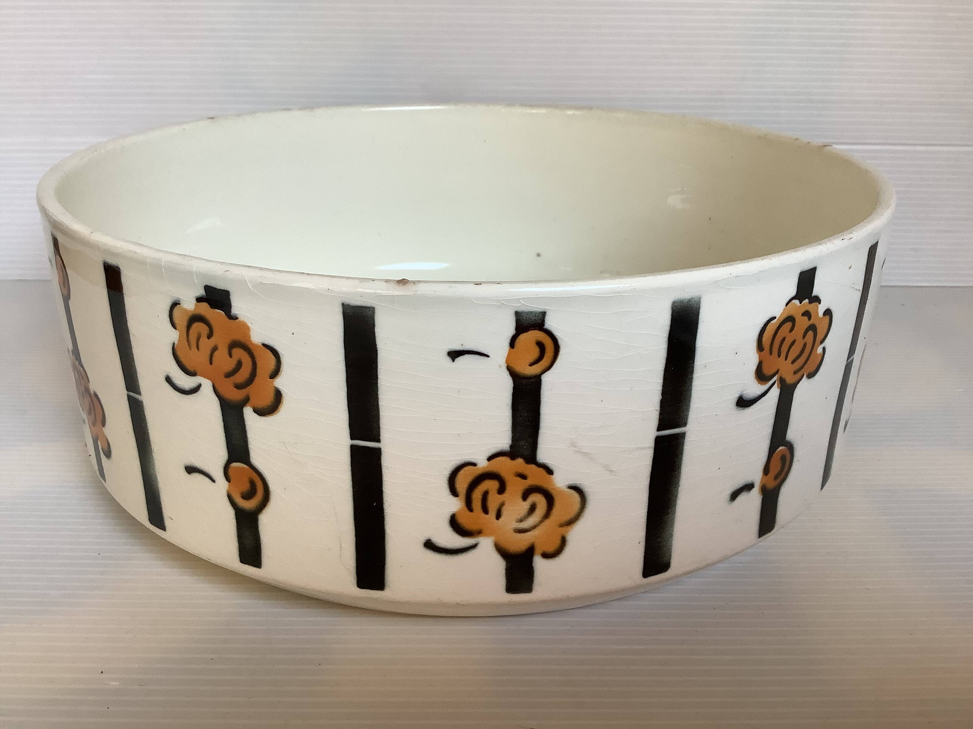 Large art deco badonviller salad bowl