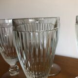 4 bistrot ice cream cups thick glass vintage