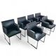6 chaises Solo d'Antonio Citterio pour B&B Italia / Cuir noir