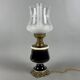 Limoges table lamp France porcelain brass glass vintage 20th century