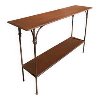 Handcrafted wrought iron console