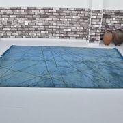 Turqouise Vintage Handmade Hemp Rug sku 3001