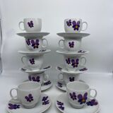 10 tasses et sous tasses 1970