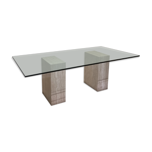 table à manger en travertin