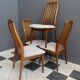 Set of 4 Kai Kristiansen dining chairs 1960s  in White Boucle