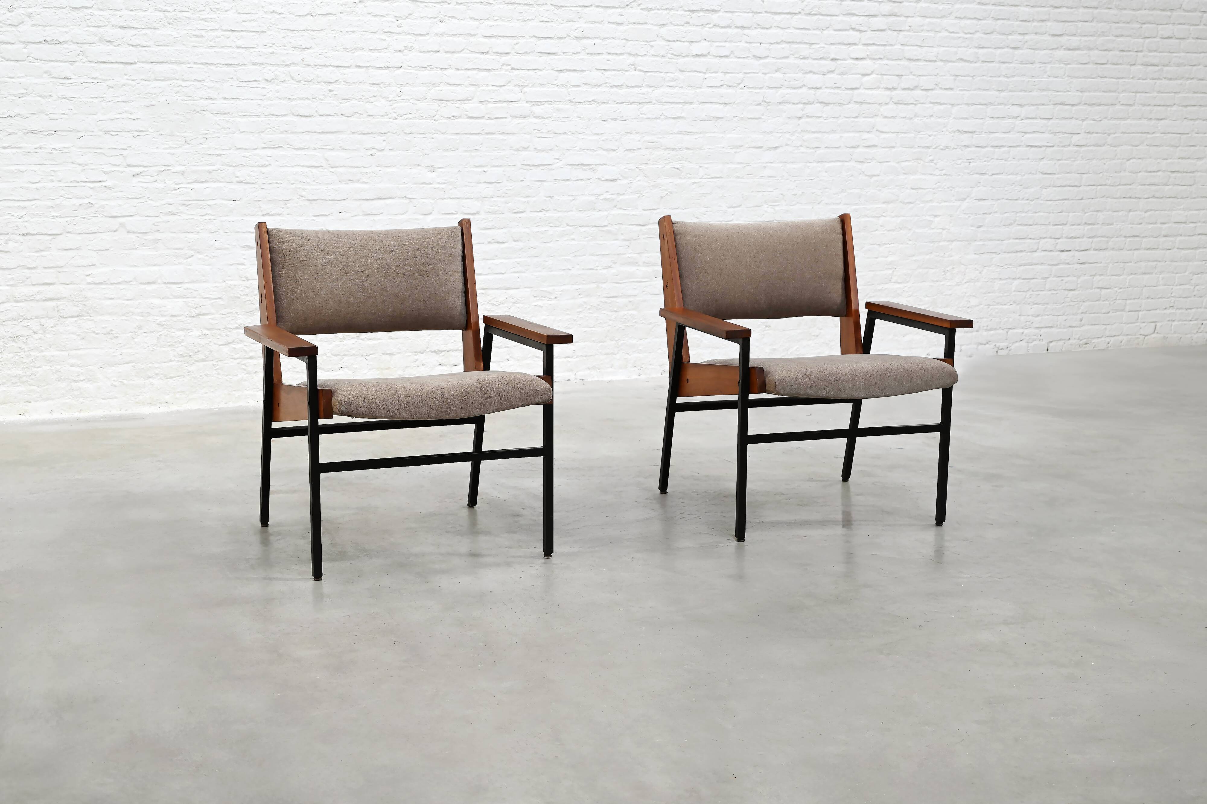 Modernist Armchairs, 1950s, Set of 2
