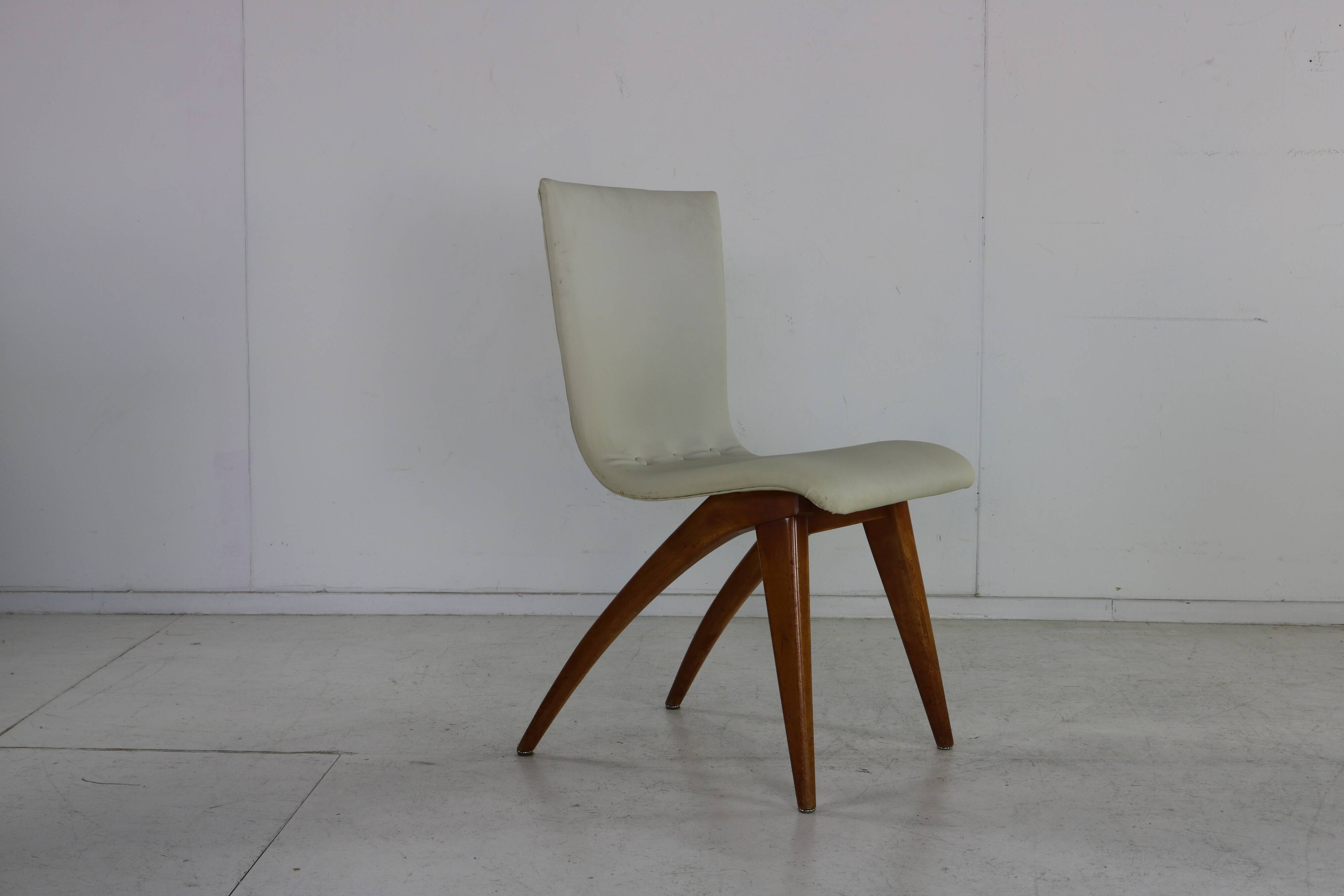 Set of four organic design dining chairs by G.J van Os