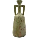 Art Deco green iridescent vase, Montieres France 1930s