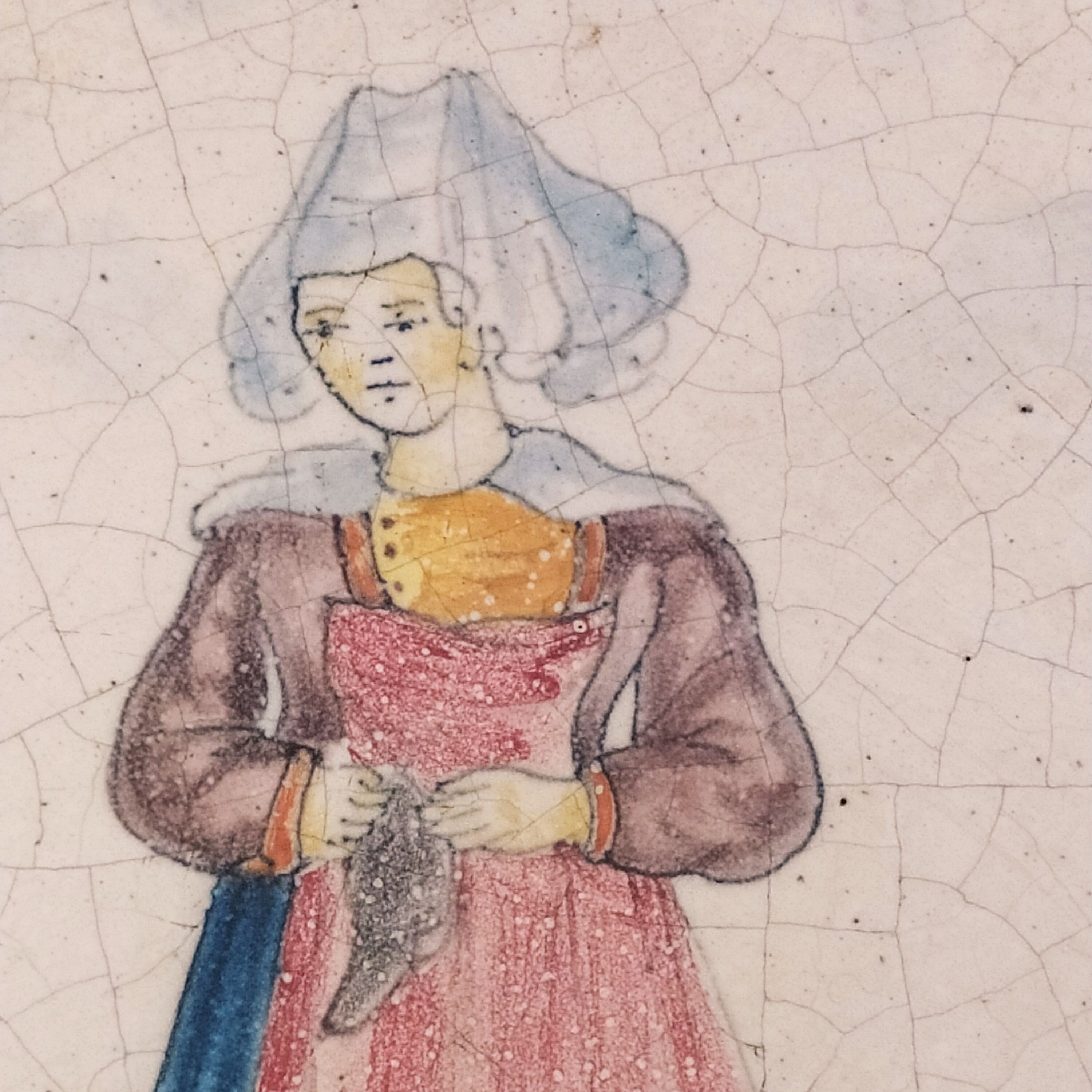 Pair of old plates faience of malicorne