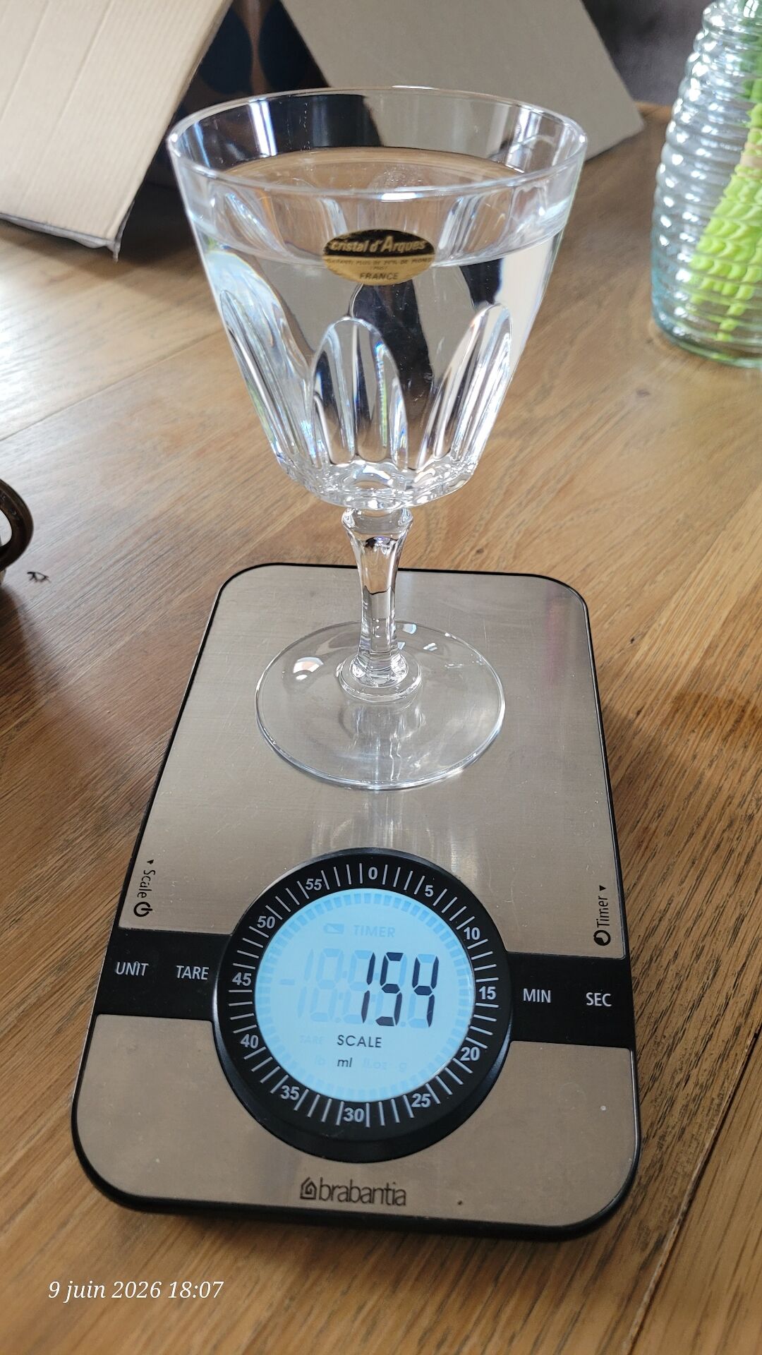 8 crystal stem glasses from Arcques