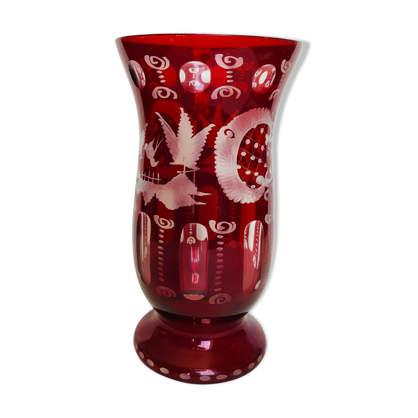 Vase en verre de Bohême