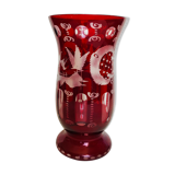 Bohemian glass vase