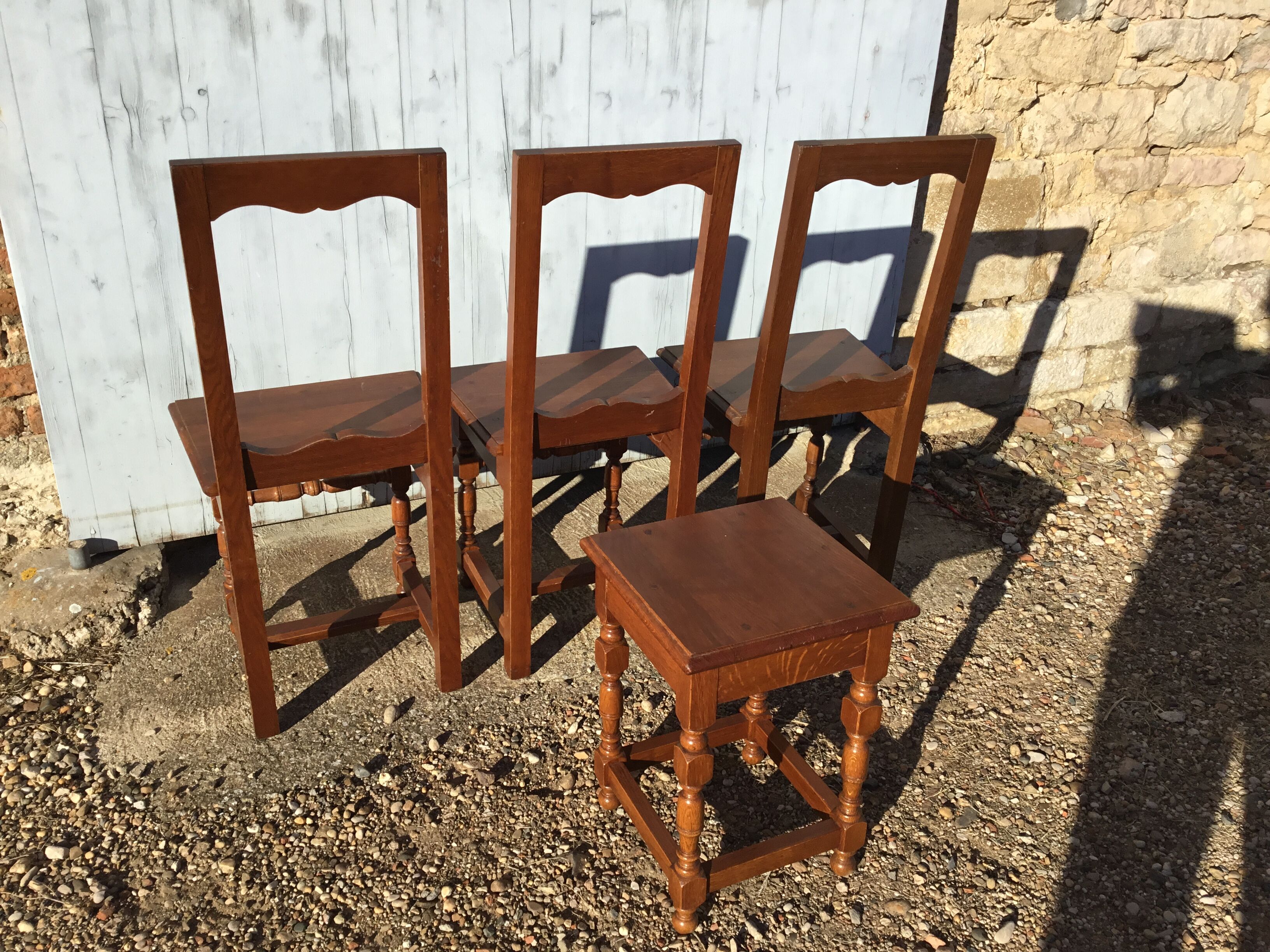 3 chairs lorraine + bench