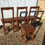 3 chairs lorraine + bench