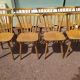 Set of 18 wooden bistro chairs - vintage - year 50 - 60