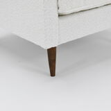 Fauteuil original des années 70 ZWP-08 bouclé blanc