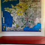 Large map of Paris years 70
