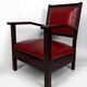 Pair of Colonial Art Deco Carved Wood Armchairs, Algeria, 1930