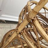 Vintage rattan bar server