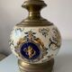 Old faience lamp of Gien Renaissance decoration 1876
